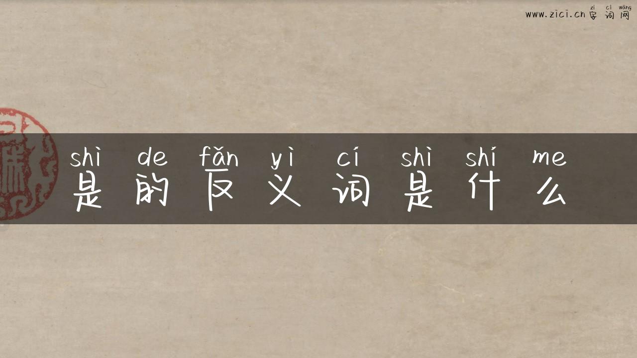 是的反义词是什么