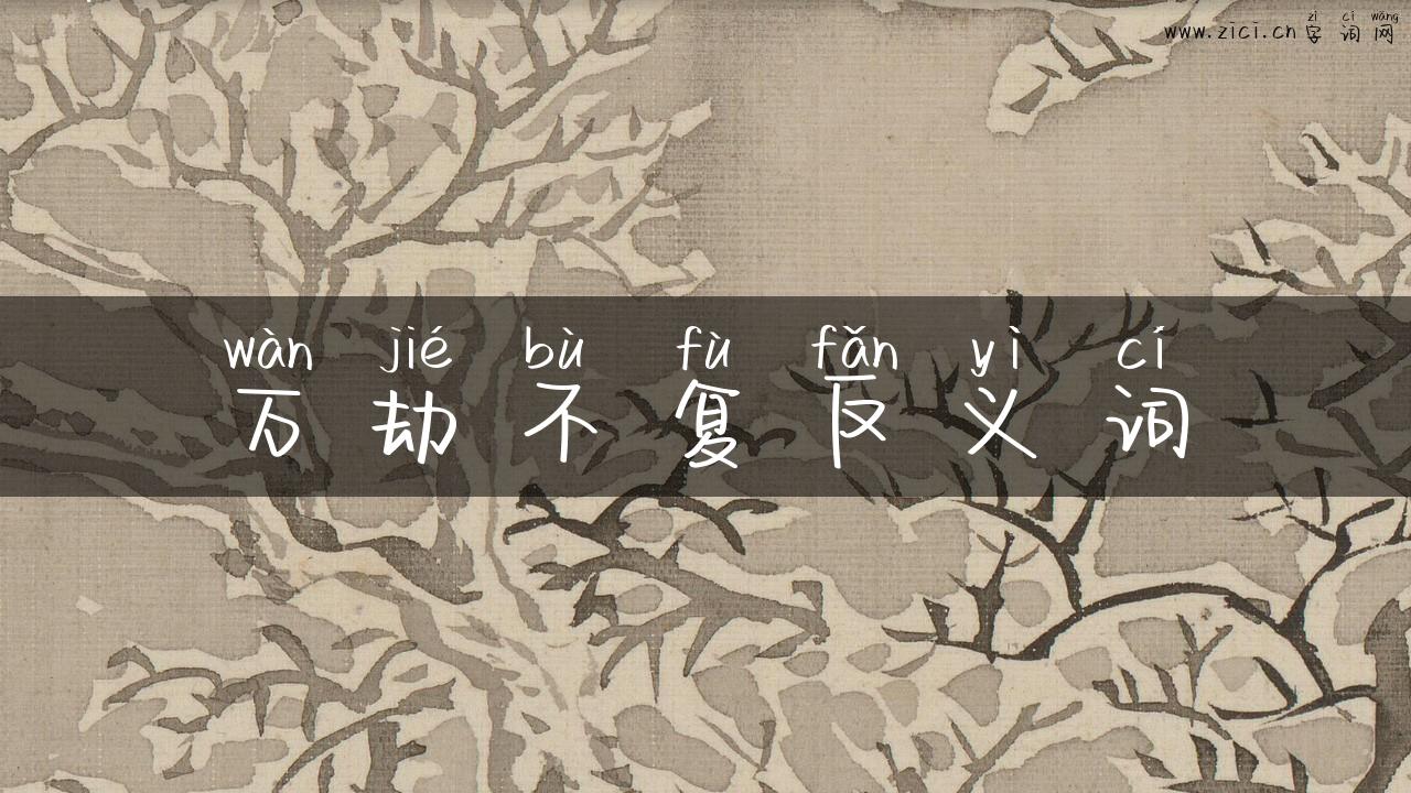 万劫不复反义词