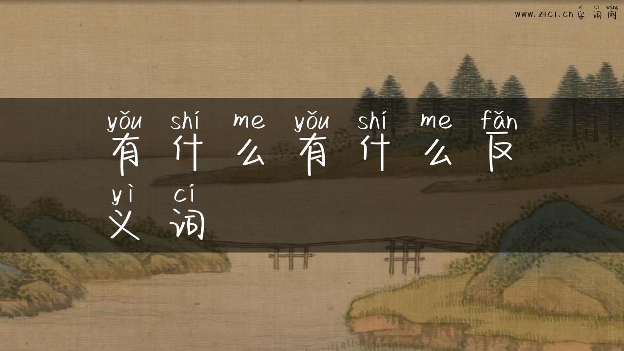 有什么有什么反义词