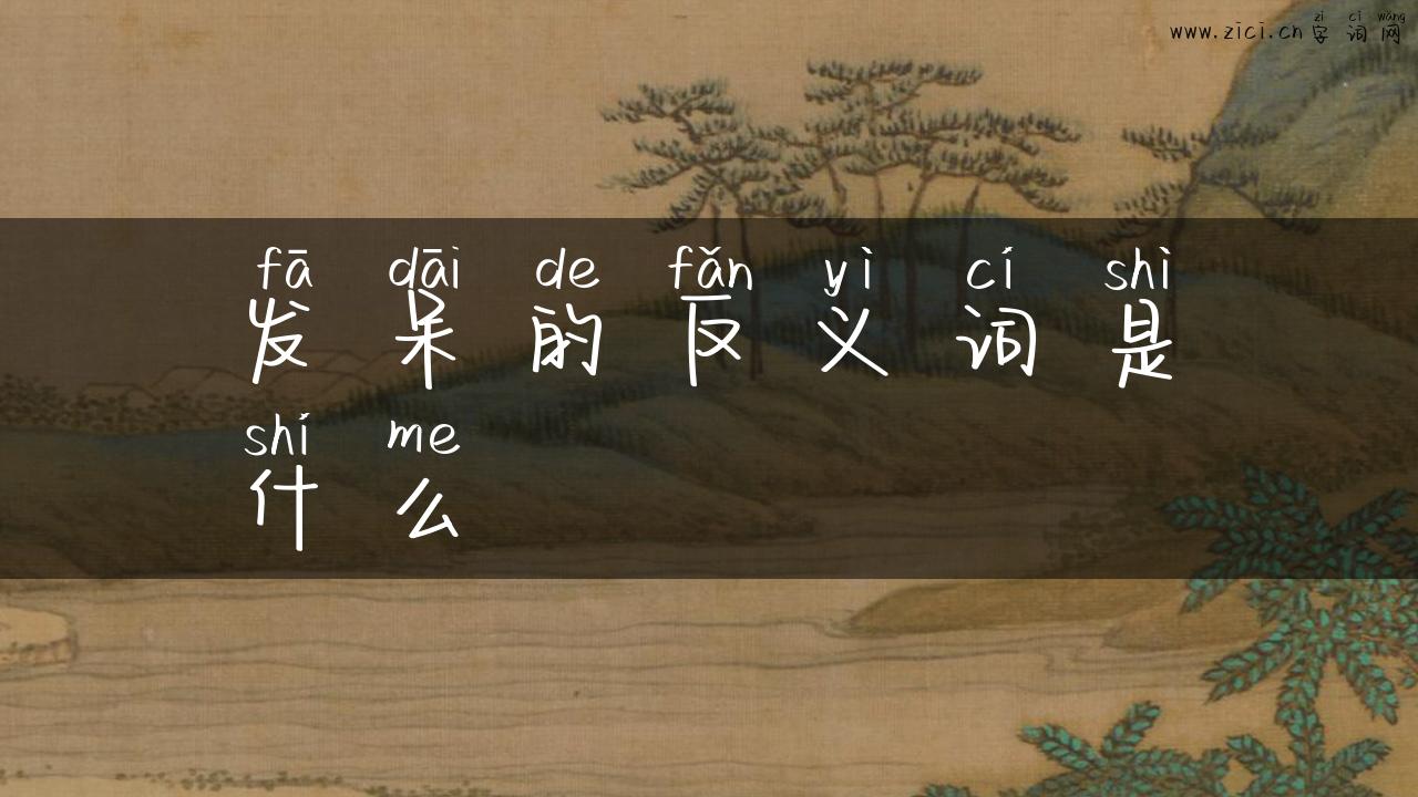 发呆的反义词是什么