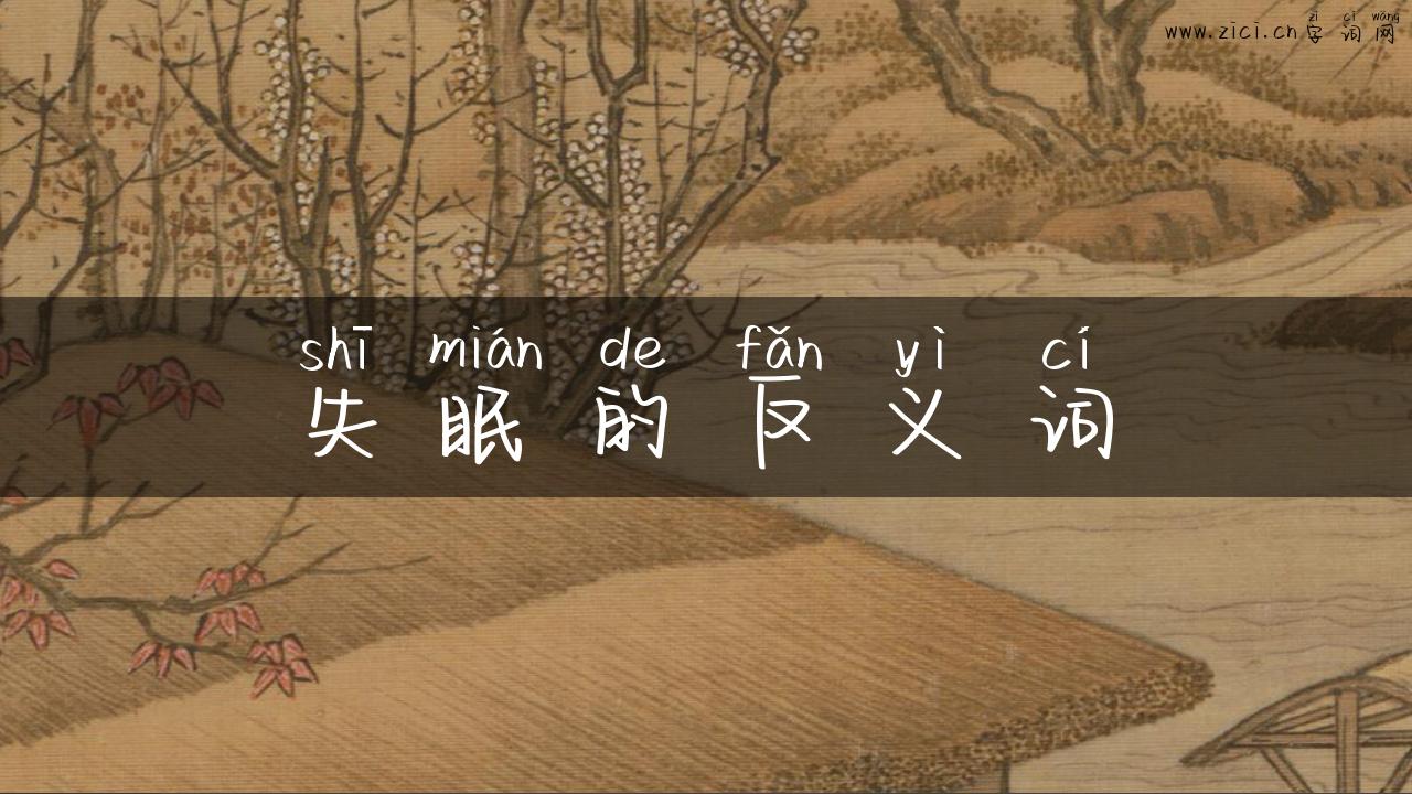 失眠的反义词