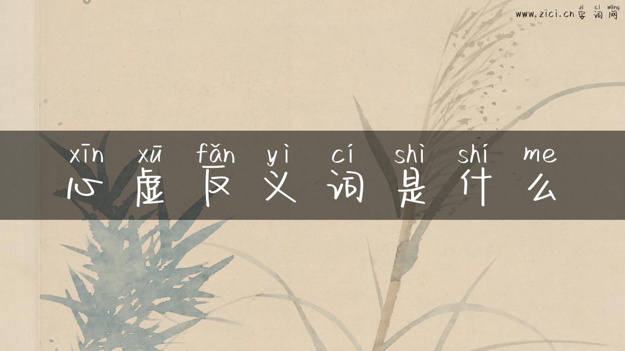 心虚反义词是什么