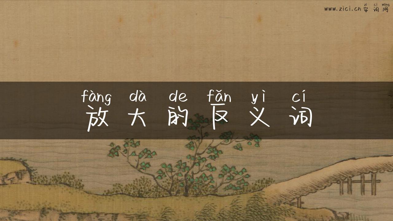 放大的反义词