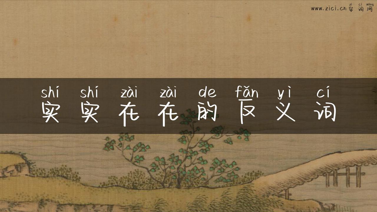 实实在在的反义词