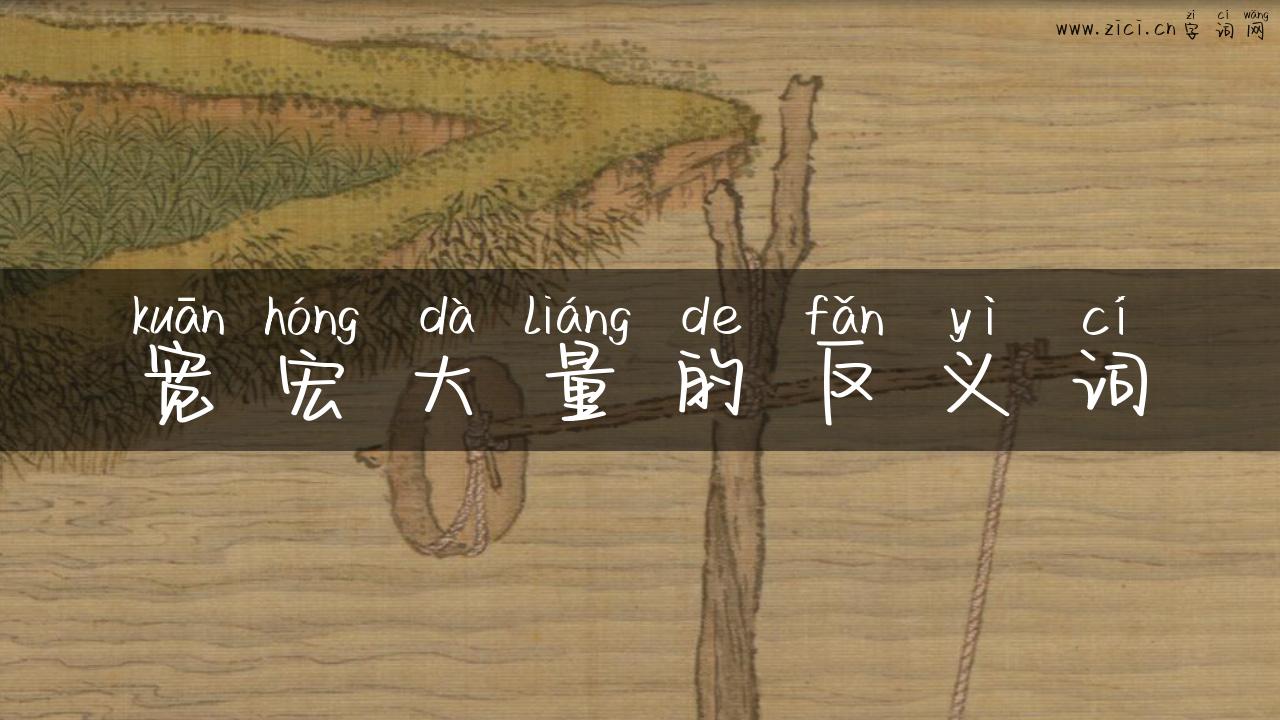 宽宏大量的反义词