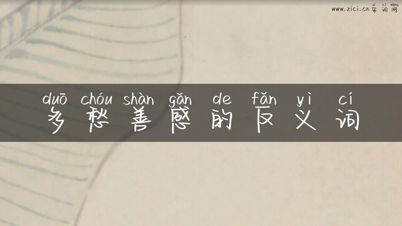 多愁善感的反义词