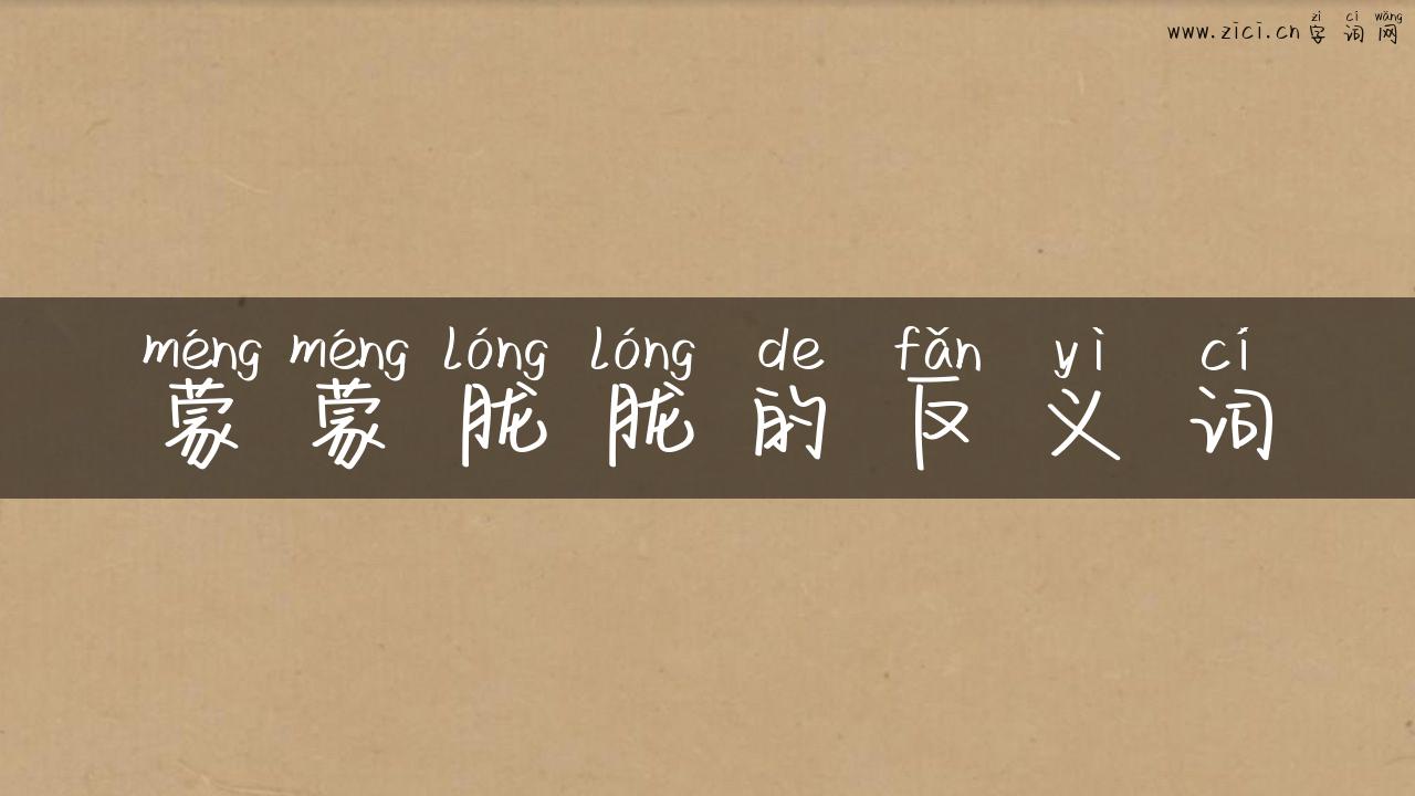 蒙蒙胧胧的反义词