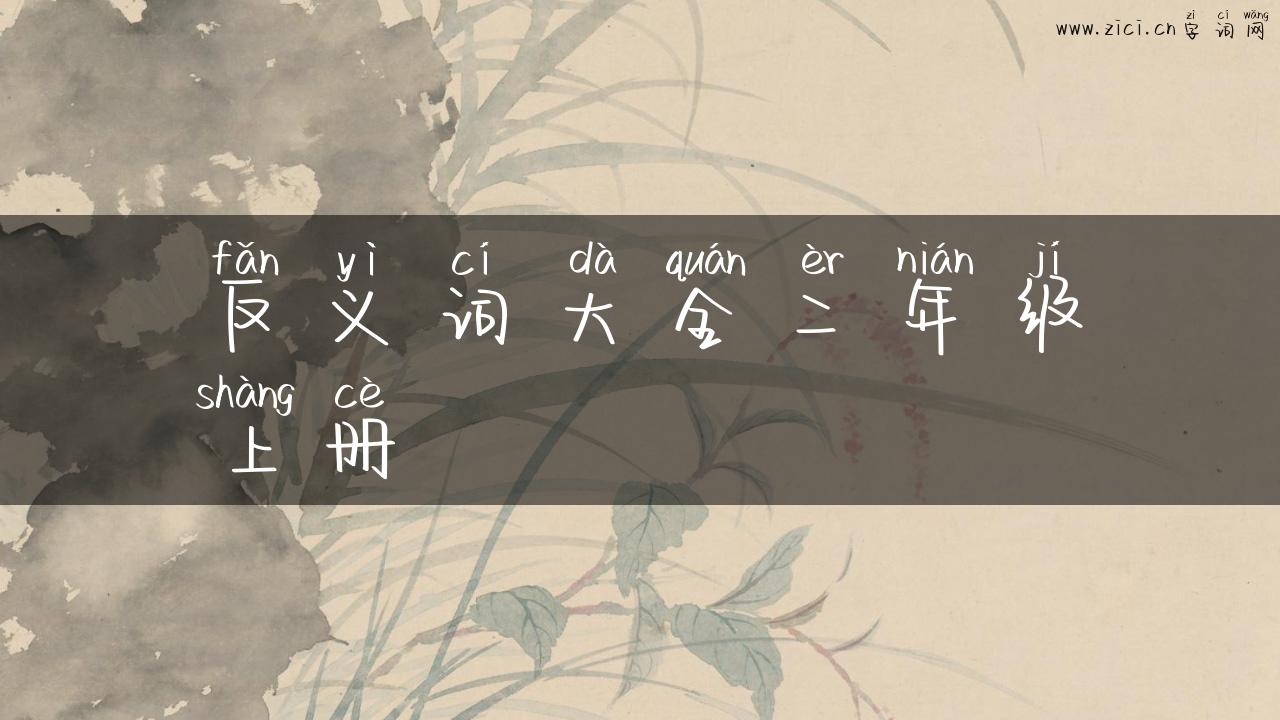 反义词大全二年级上册
