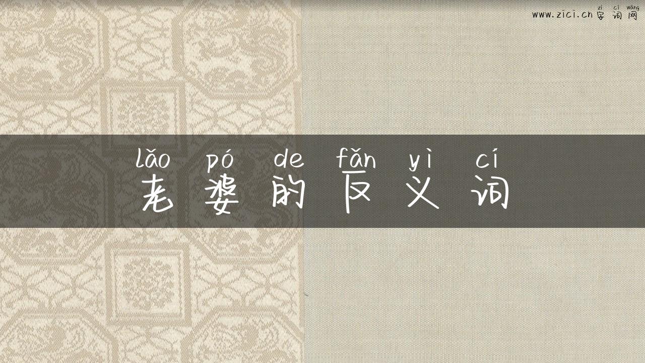 老婆的反义词