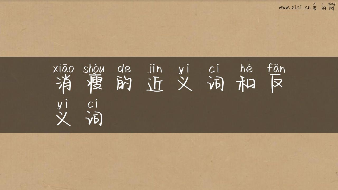 消瘦的近义词和反义词