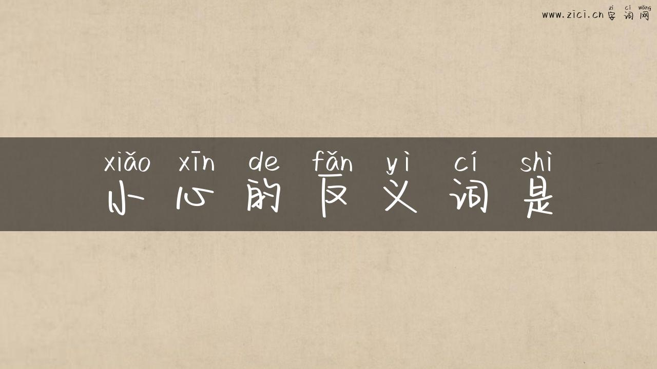 小心的反义词是