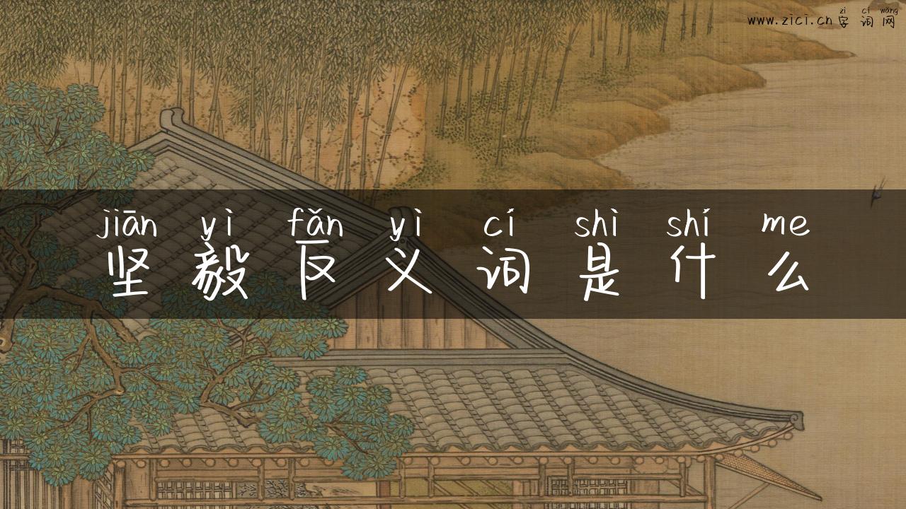 坚毅反义词是什么