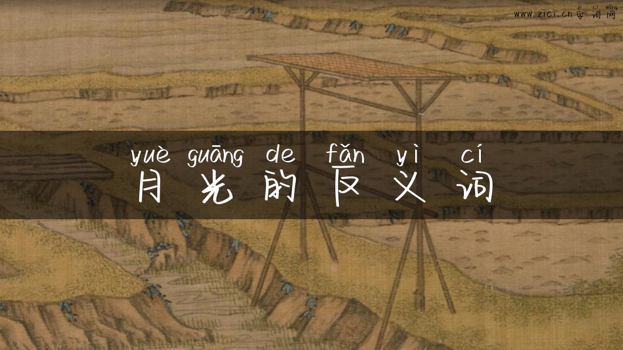 月光的反义词