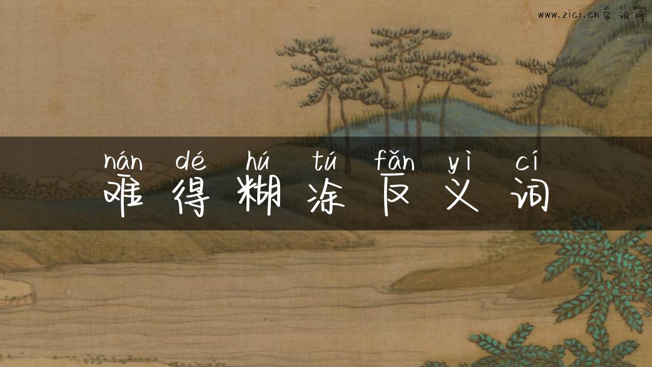 难得糊涂反义词
