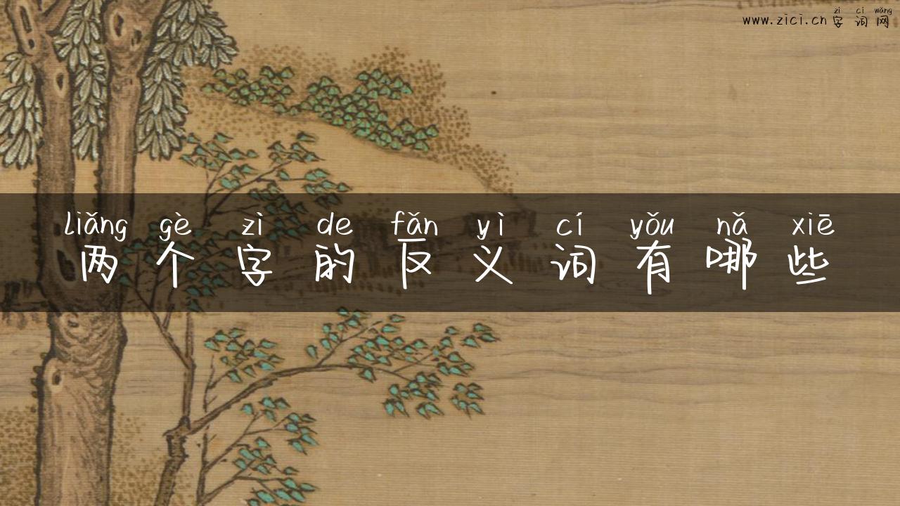 两个字的反义词有哪些
