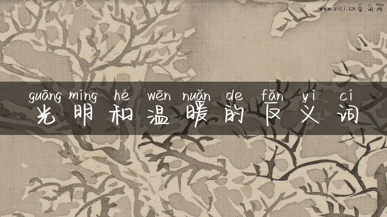 光明和温暖的反义词