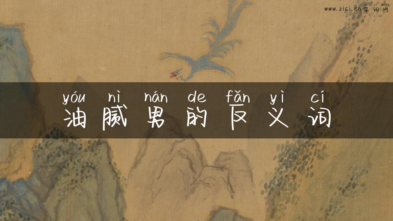 油腻男的反义词