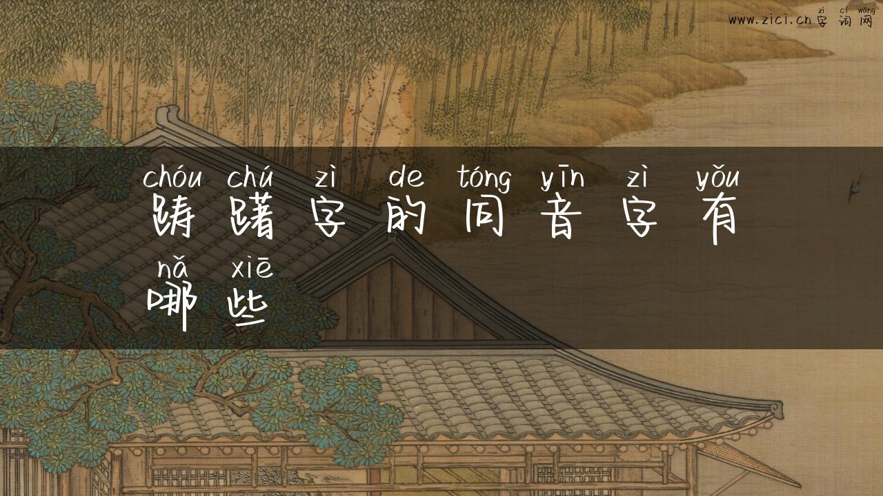 踌躇字的同音字有哪些