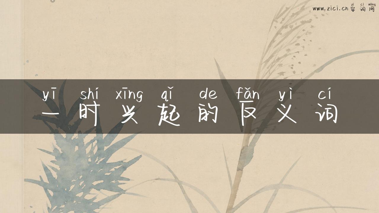 一时兴起的反义词