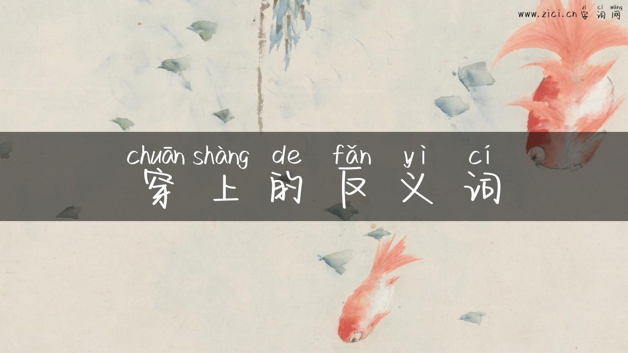 穿上的反义词