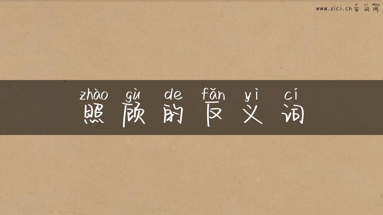 照顾的反义词