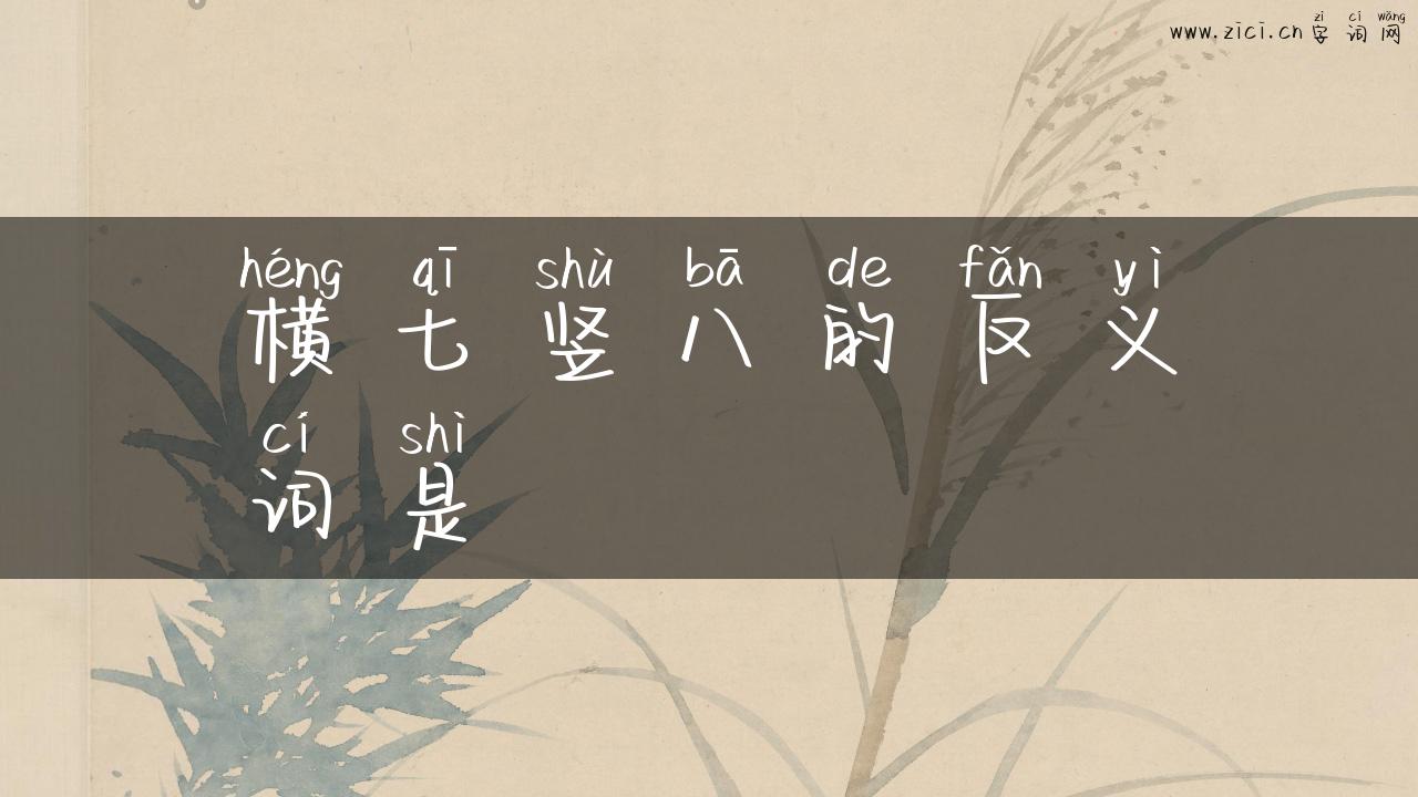 横七竖八的反义词是