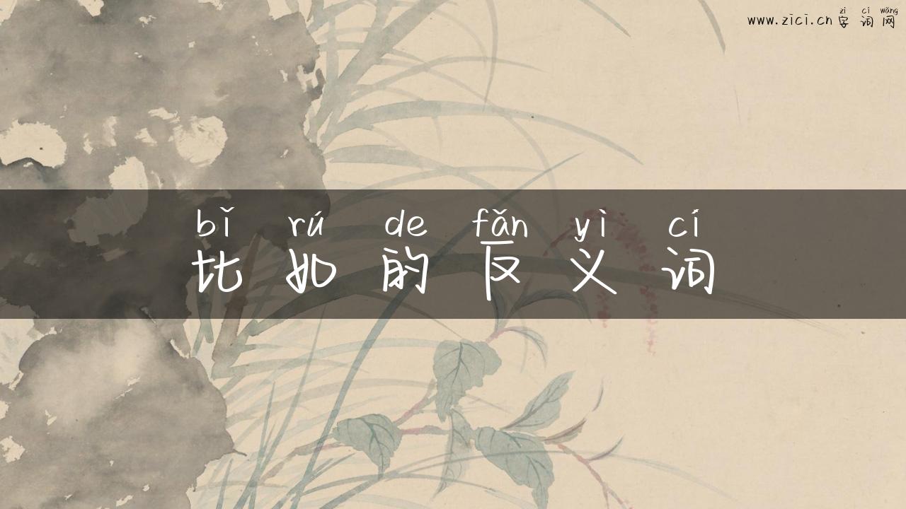 比如的反义词