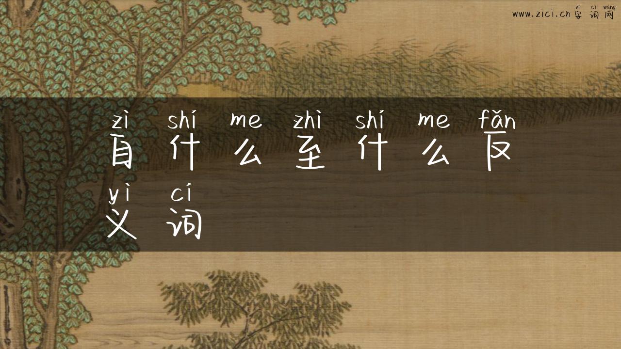 自什么至什么反义词