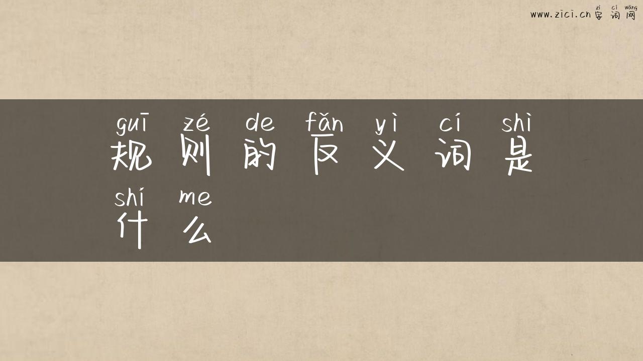 规则的反义词是什么