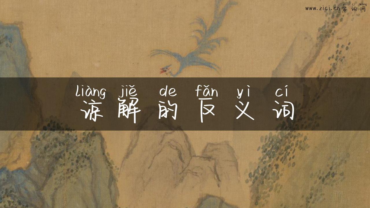 谅解的反义词