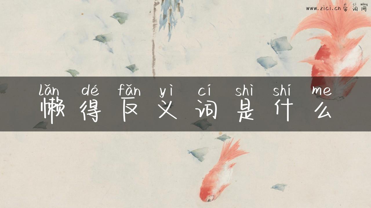 懒得反义词是什么