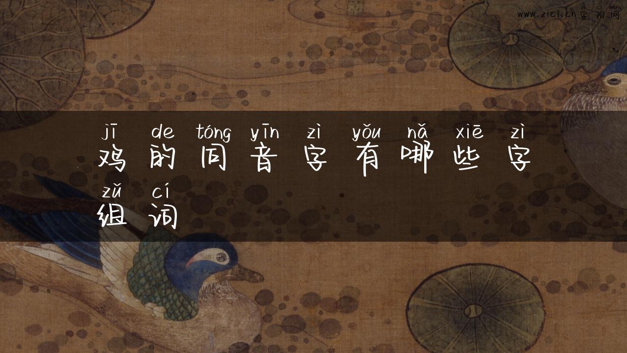 鸡的同音字有哪些字组词