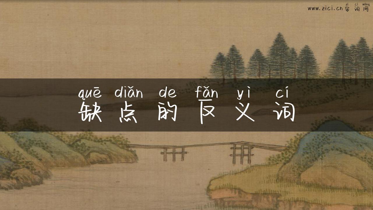 缺点的反义词