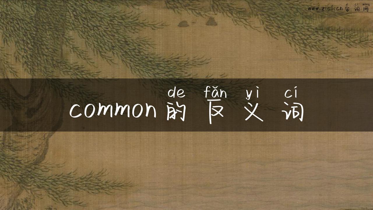 common的反义词