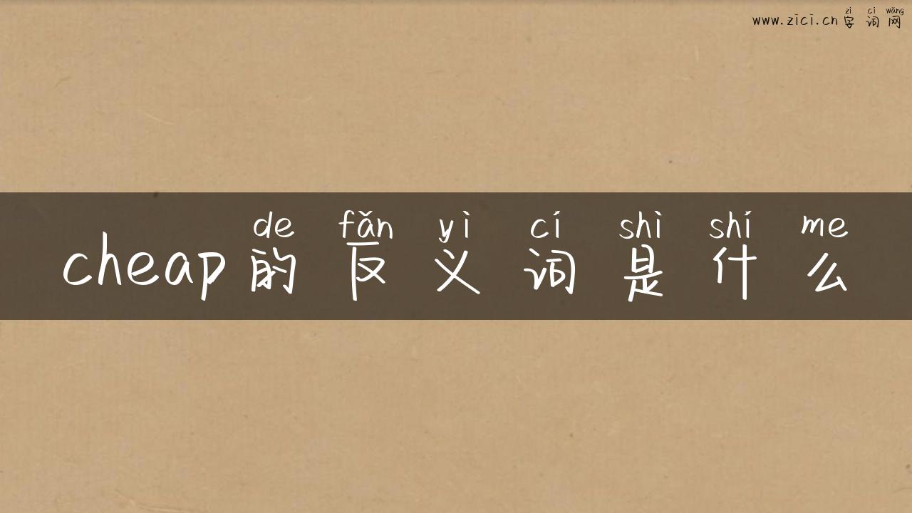cheap的反义词是什么