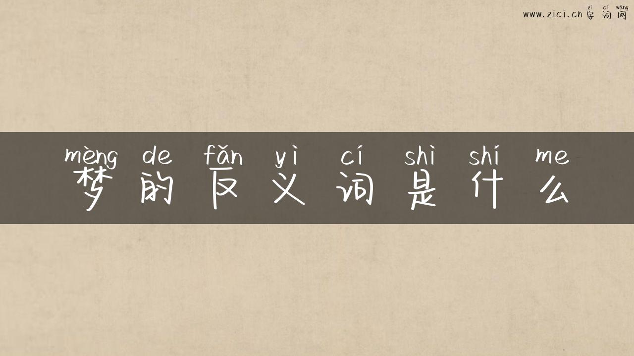 梦的反义词是什么