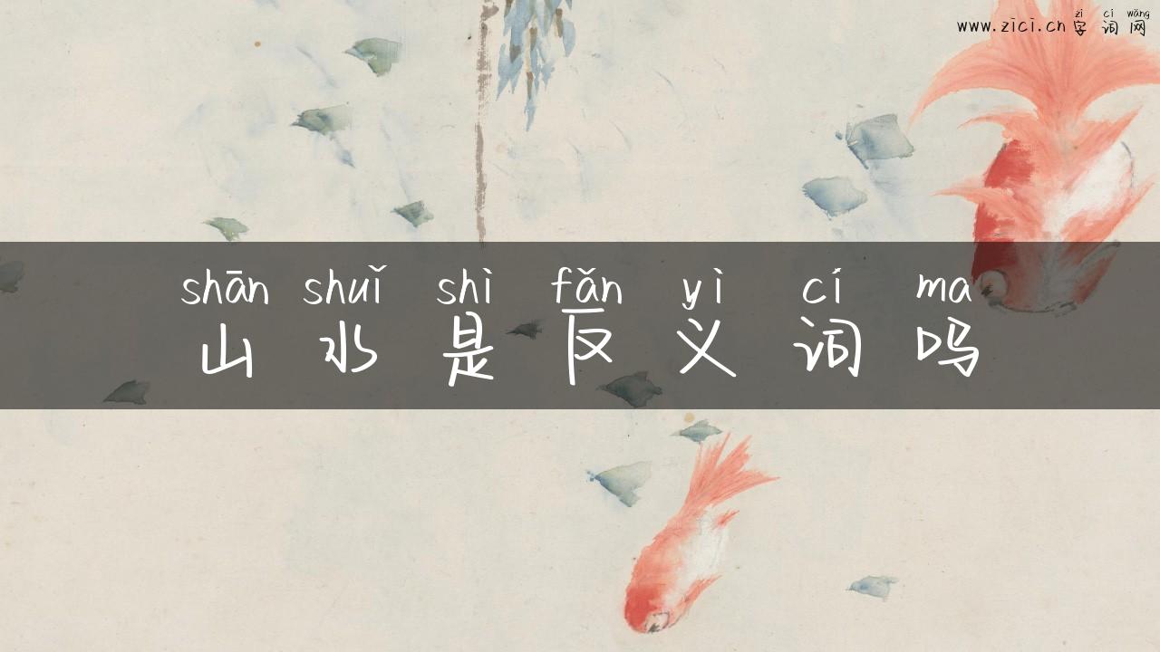 山水是反义词吗