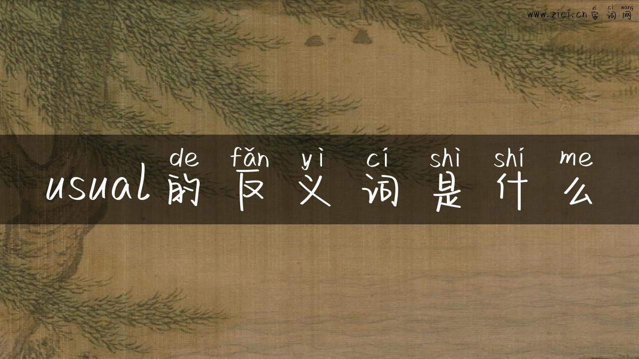 usual的反义词是什么