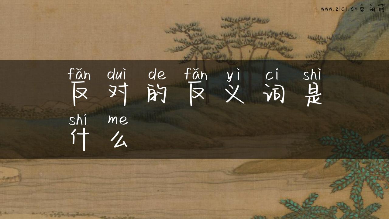 反对的反义词是什么