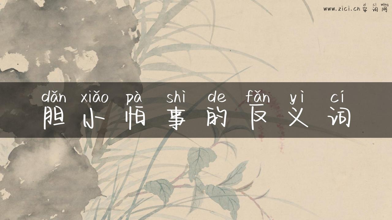 胆小怕事的反义词