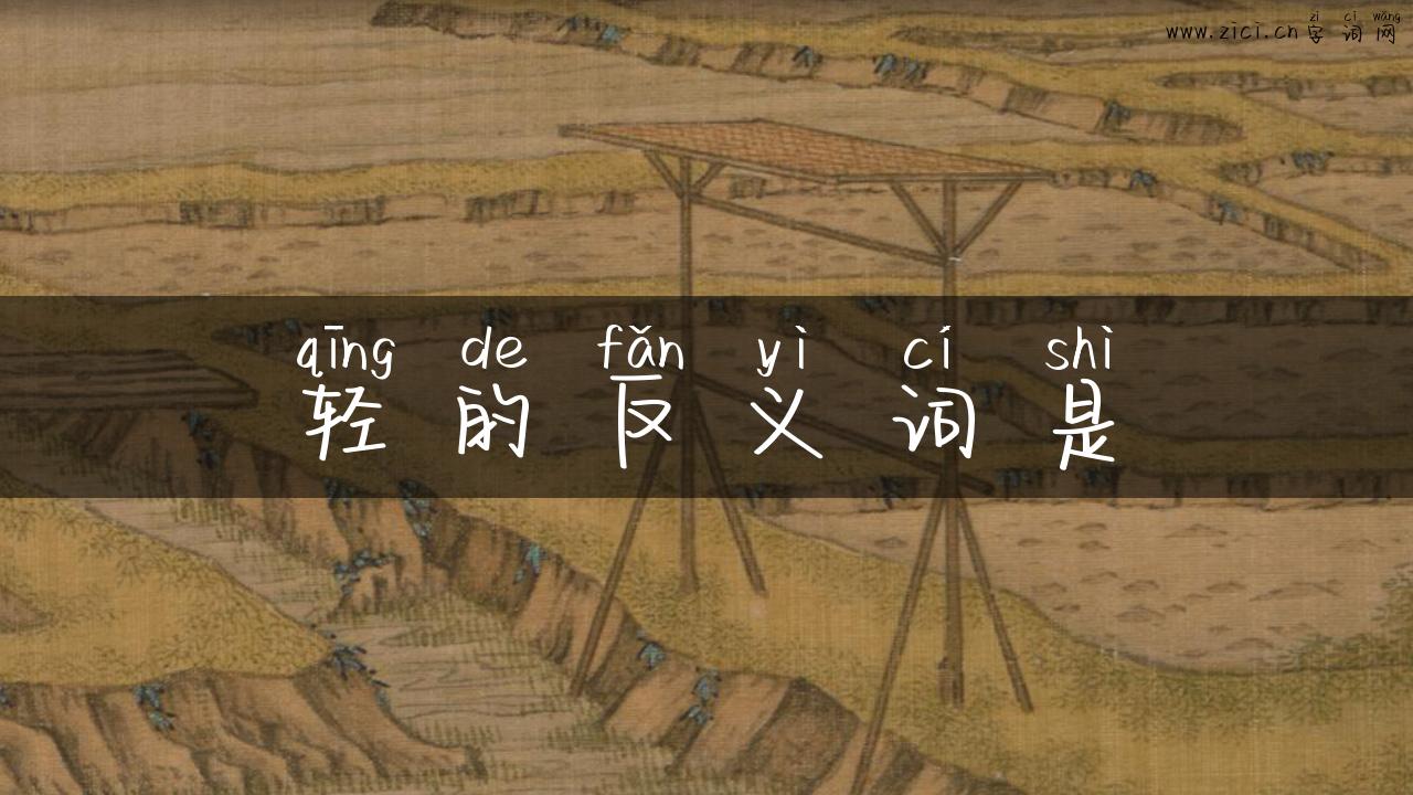 轻的反义词是