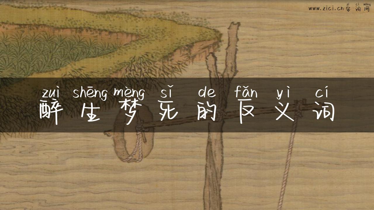 醉生梦死的反义词