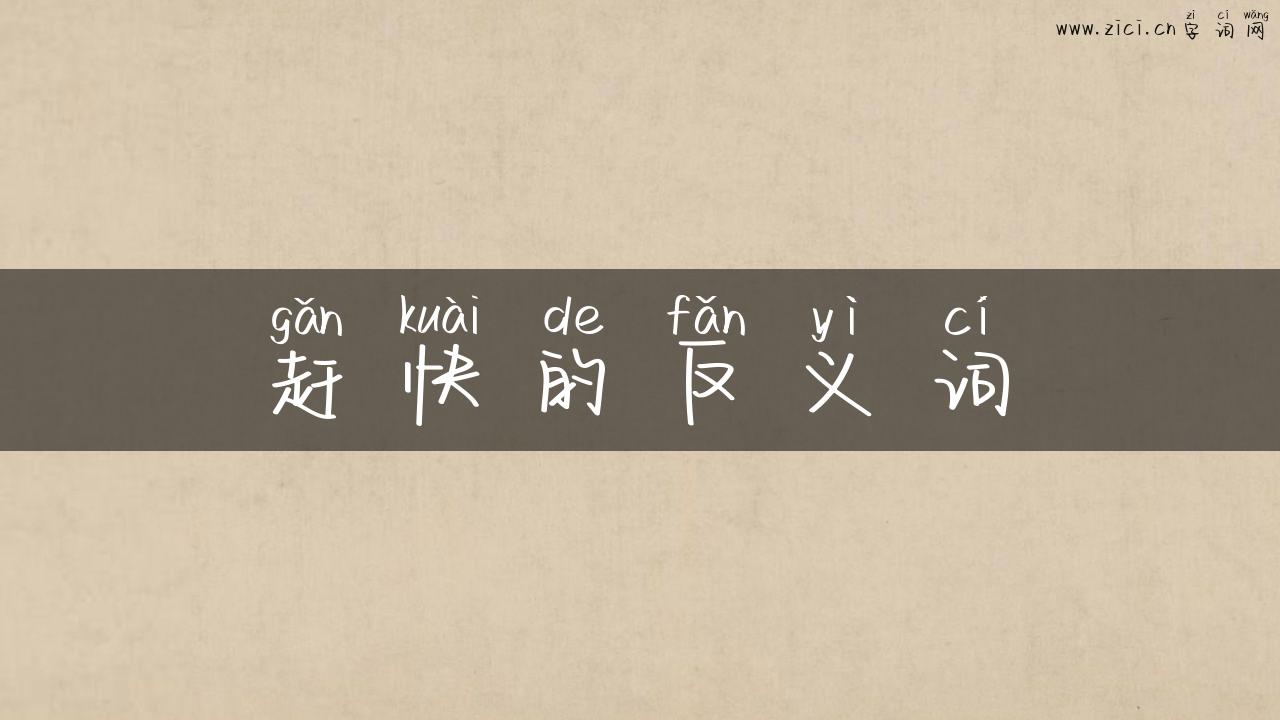 赶快的反义词