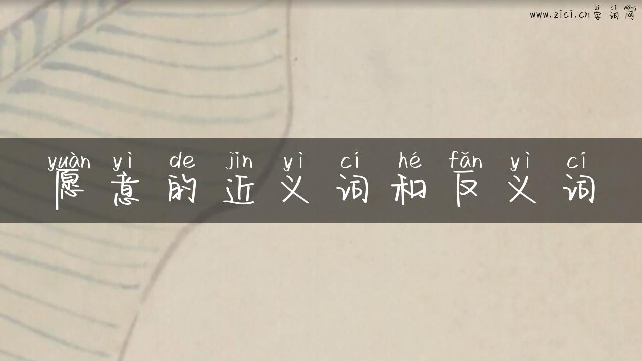 愿意的近义词和反义词
