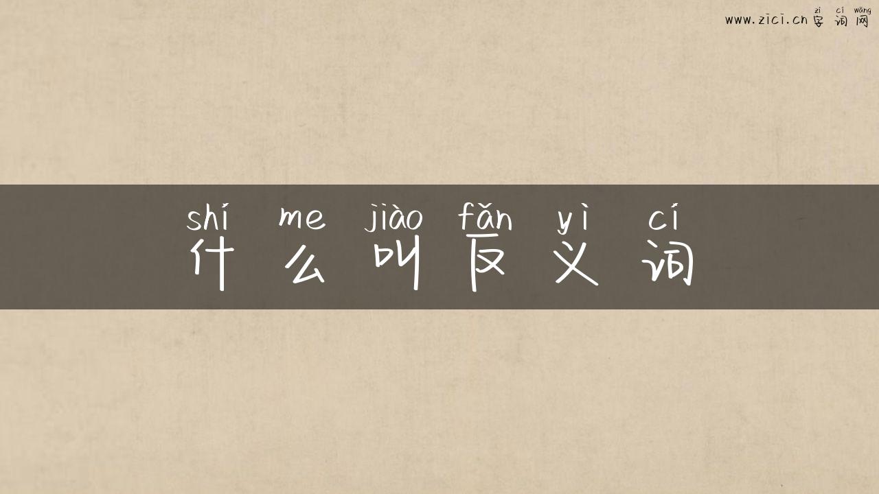 什么叫反义词