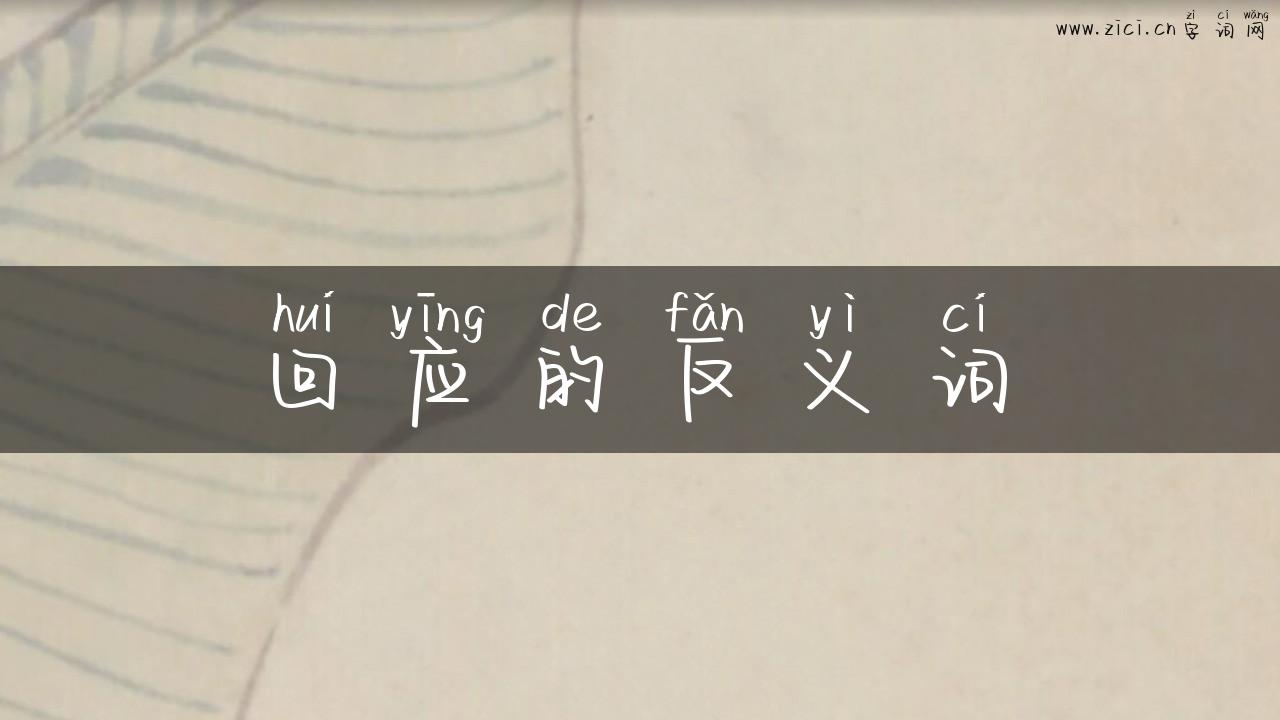 回应的反义词