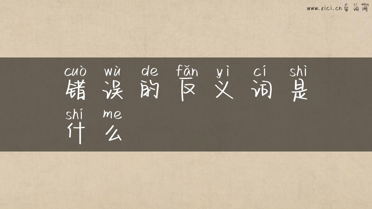 错误的反义词是什么