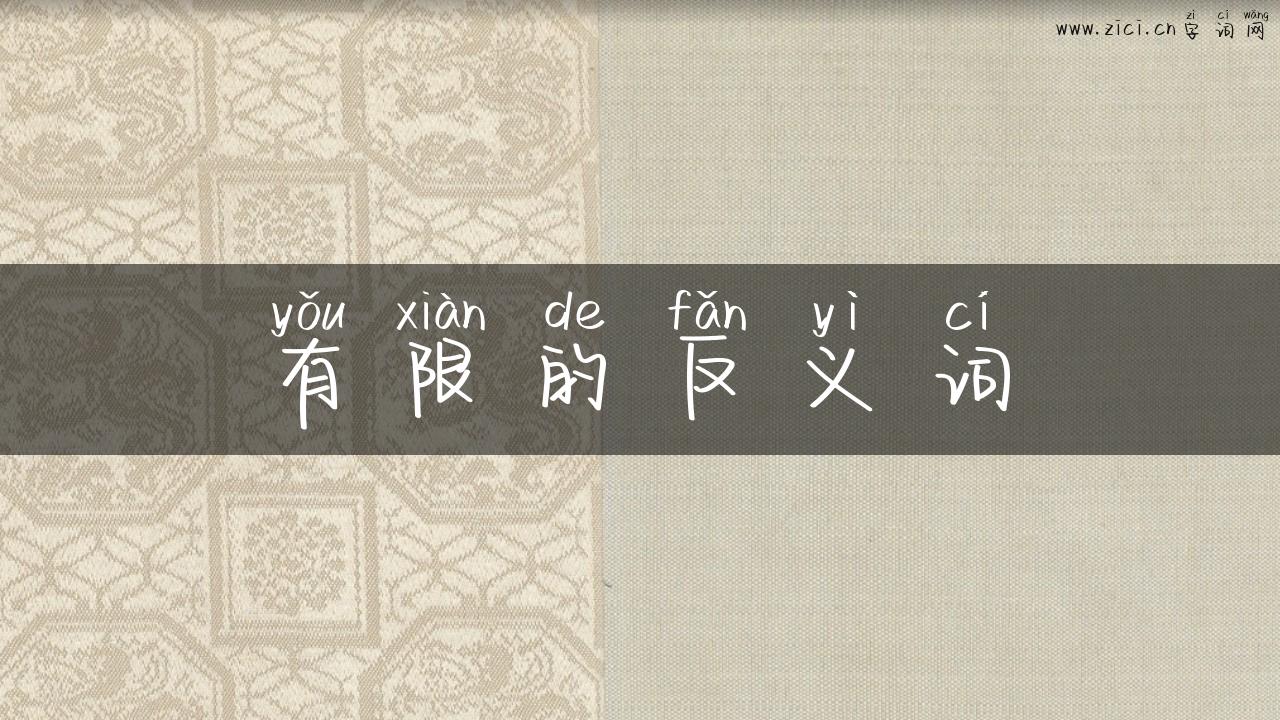 有限的反义词
