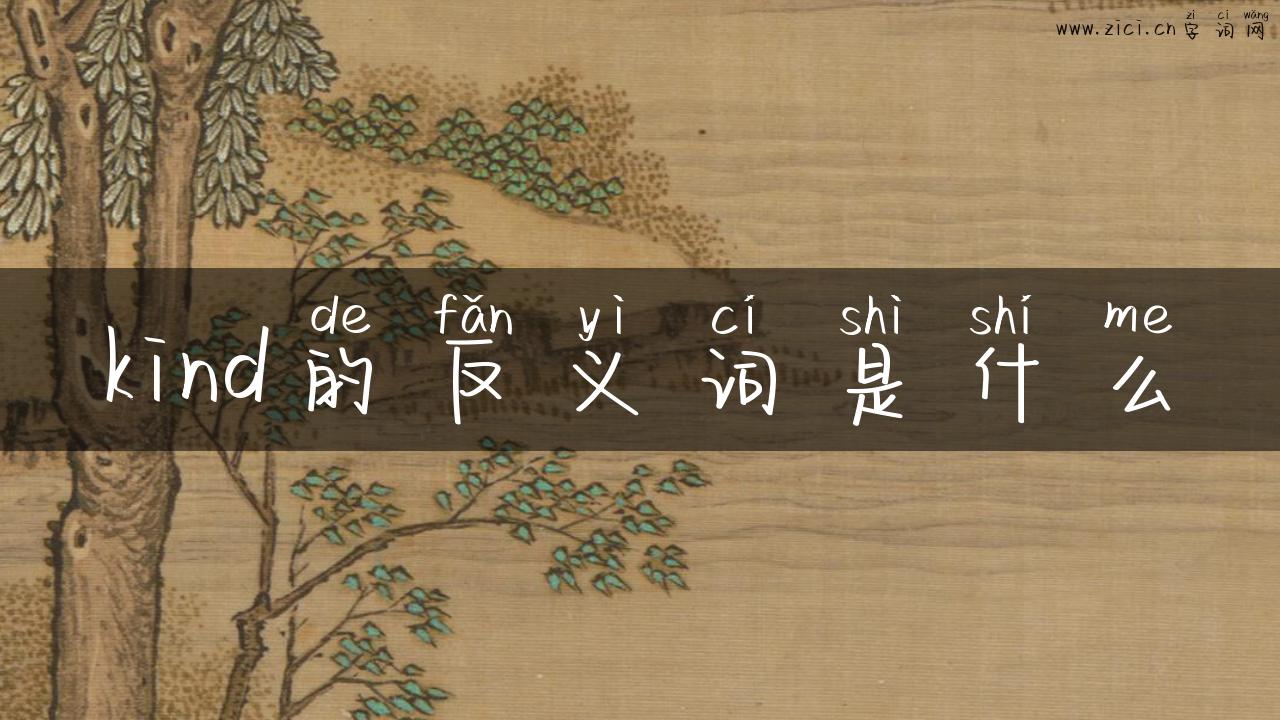 kind的反义词是什么
