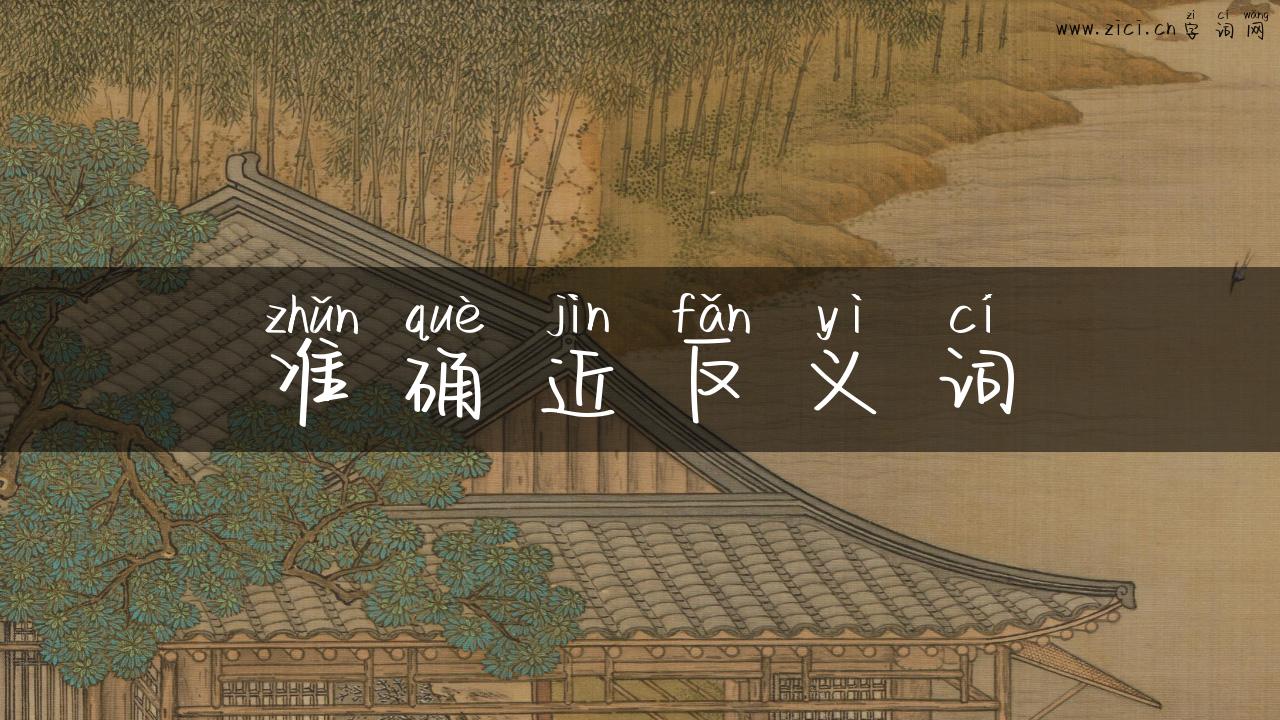 准确近反义词